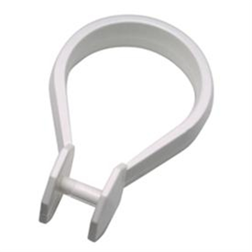 Button Shower Curtain Rings - White